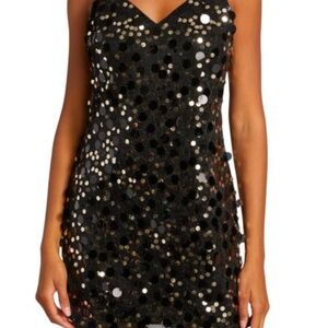 Ramy Brook Black Sequin Tanya Mini Dress